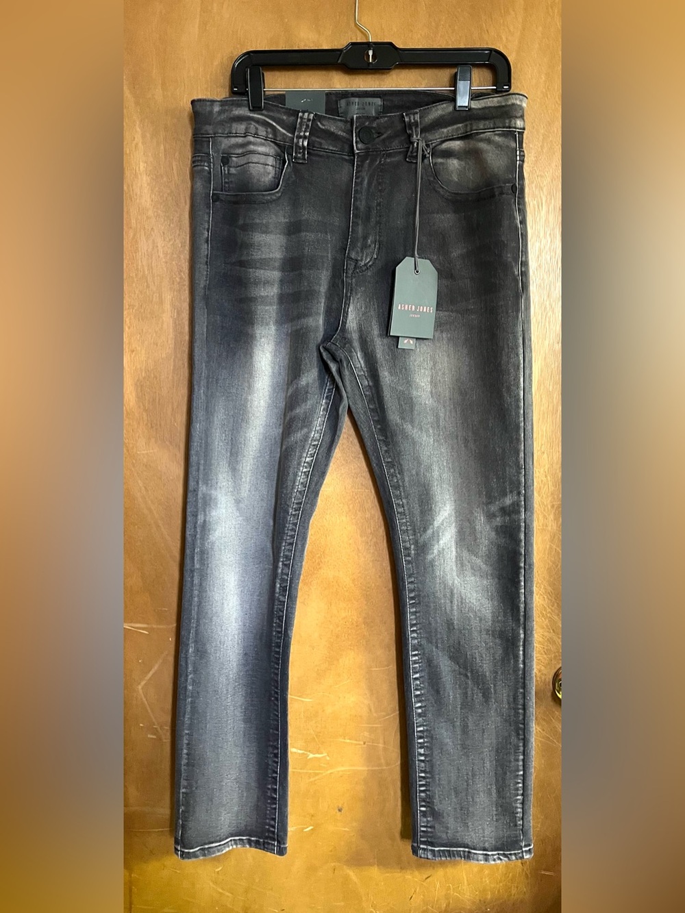 Asher Jones London Slim Fit / 4 way Stretch . Color: Grey Wash.